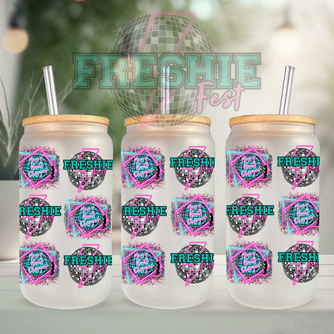 16oz Bossy Boots/FreshieFest Glass Can