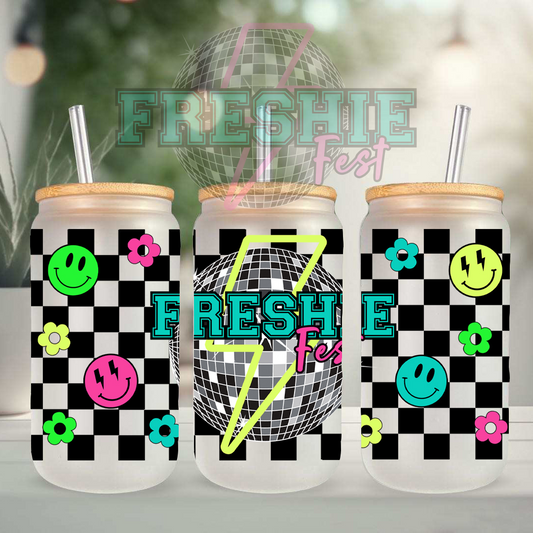 16oz Retro FreshieFest Glass Can