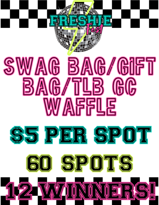 Swag Bag/Giveaway Bags Waffle *12 Winners*